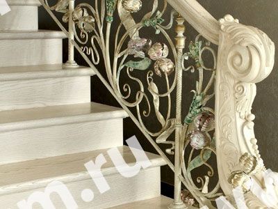 Уникальные кованые перила "Ирисы" украсят интерьер Вашего дома.